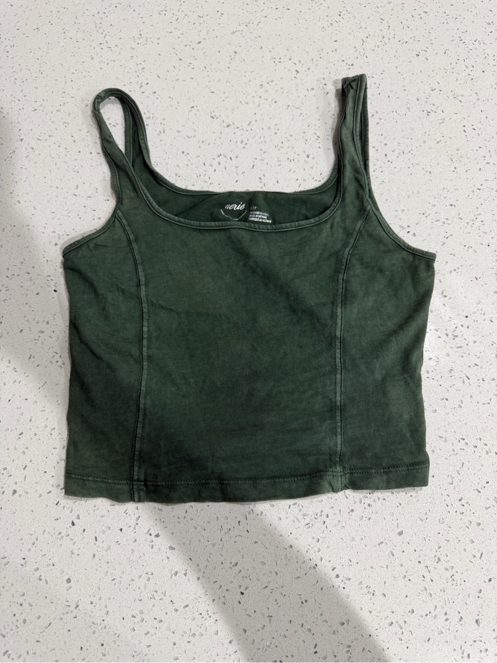 AERIE CORSET CROPPED TANK IN SYCAMORE
Size small